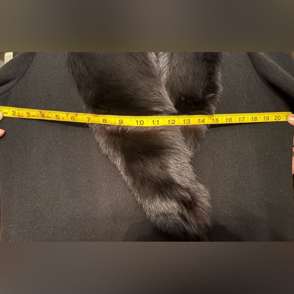 Harve Bernard long wool coat, large fox fur collar - Sz 12 Great Condition - Picture 6 of 12